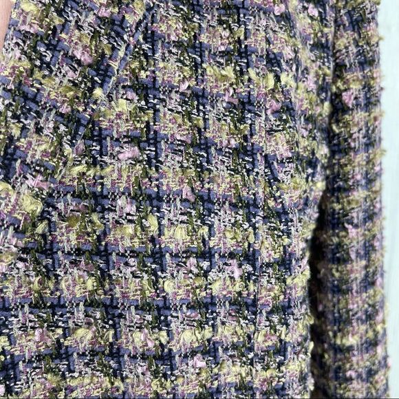 STEENA Vintage Tweed Blazer w/ Velvet Front Tie & FREE Shirt, Medium - Picture 4 of 14